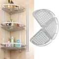 3 Layer Stainless Steel Bathroom Corner Shelf - Silver. 