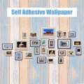 6M Vinyl 3D Mediterranean Wood Grain Paper Self Adhesive Wallpaper Furniture Wall Stickers. 