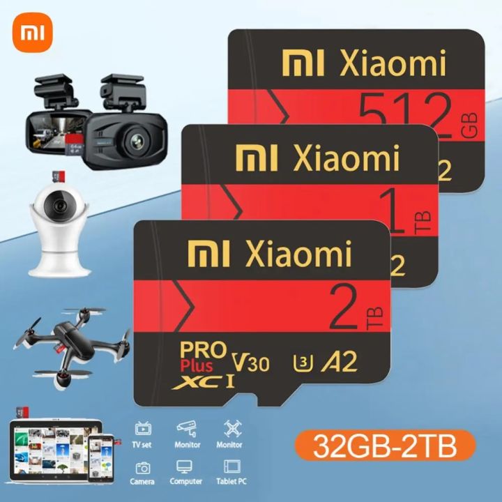 【COD+Ready Stock + FREE Shipping 】Xiaomi Micro TF SD Card 1TB Pro Plus V30 Memory Card Camera High Speed Flash SDCard 8GB 16GB 32GB 64GB 128GB 256GB 512GB Expanded Storage for Android