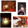 Outdoor Oil Lamp, Burning Lantern Lamps/Hanging Emergency Camp Disaster Prevention Lighting,for Home Tent Black. 