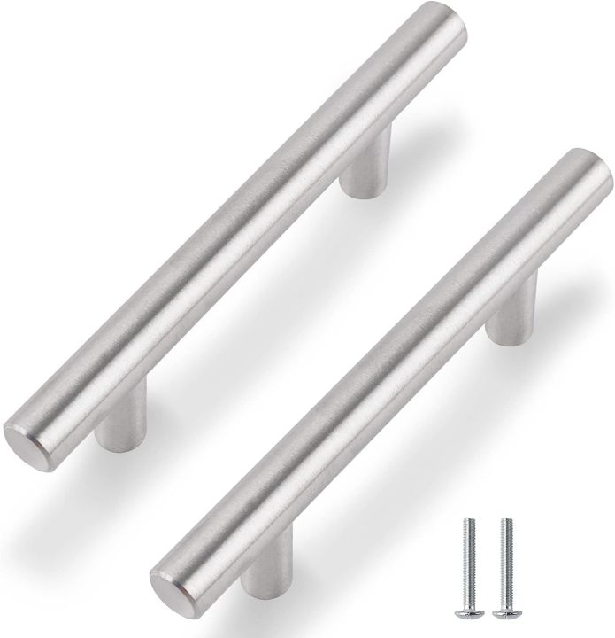 8 inch Stainless Steel Cabinet Handles, Brushed Nickel Kitchen Hardware Drawer Pulls, T Bar Drawer Pulls,  Interior Door Handles for Cabinets,Cupboard, Pack Of 2, 4, 10 And 20.