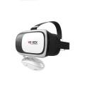VR Box Version 2 3D Glasses with Remote - White & Black. 