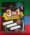 3 in 1 Reusable Read Write Wipe Magic Book with a Marker and duster for kids-Children Tracing Book - Early Learning books. 