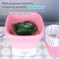 Folding Washing Machine For Clothes With Dryer Bucket Washing For Socks Underwear Mini Washing Machine With Drying Centrifuge. 