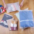 Portable Zip Lock Plastic Bags  Waterproof  Zipper Seal Travel Bags  Slide Seal Packing Pouch Cloth Underwear Bra Socks Storage Packaging:35*45cm. 