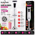 3 in 1 Hand Blender - Hand Blender Machine -1000W Powerful Stick Blender - 2 Speed Hand blender - 4 Blade Stainless Steel - Egg Beater and Milk Frother - 500ml Chopper and 600ml Beaker With Lid - Meat Chopper Machine - Juicer Machine - Kitchen Accessories. 