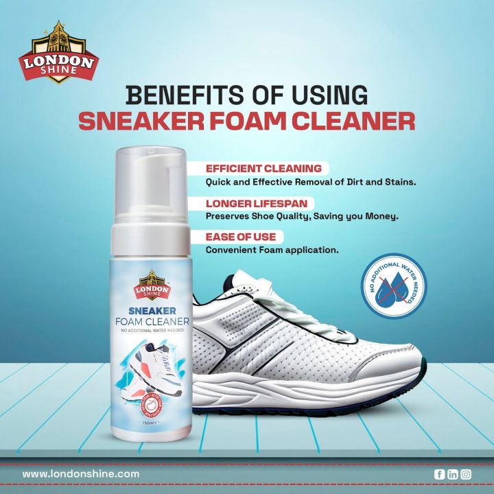 NEW London Shine's Sneaker Foam Shoes Cleaner 150ml