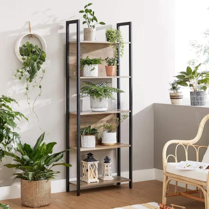 ATTRACTIVE LADDER BOOK SHELF | METAL WOOD WALL STANDING TALL SHELF. Customization available