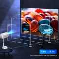 Android Projector TS-3 TS-6 native 720P 2GB/16GB Support 4K WiFi6 BT 90°Adjust Stand Height Adjustable Dustproof. 
