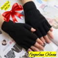 BUNDLE PACK Cooling Arm Sleeves & Black Fingerless Gloves for Men, Women. 