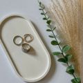 Decorative Oval jewellery dish, Beige jewellery tray, Oval Trinket Dish, Simple colour tray, Bathroom Accessory, Ceramic dish, trinket tray/Customized. 