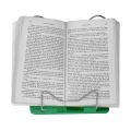Adjustable Angle Foldable Portable Reading Book Stand Document Holder - green. 