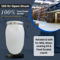 120 Liter HDPE Plastic Drum  White Food-Grade BPA-Free & Blue Chemical-Resistant Variants  Heavy-Duty Liquid Storage Container for Water, Oil, Fuel & Industrial Use  Durable, Lightweight, Leak-Proof Design with Secure Cap & Locking Ring. 