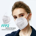 20pcs ffp2mask Respirator Black kn95 mascarillas negra Adults 5Layers fpp2 approved kn95 CE Face Mask ffp2 reutilizable fpp2mask. 