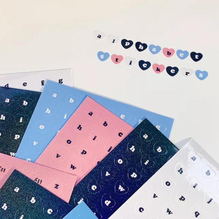 【Funny Bunny Toy Store】Panda Online INS Alphabet Glitter Bubble Stickers Album Diary Journal Scrapbooking DIY Sticker
