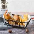 New Imported Quality Stainless Steel French Fries Fish And Chips Appetizers Stand Square Snack Basket Cone Basket Fry Holder Cup Kitchen Party Supplies. 