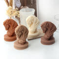 Plaster 3D horse head statue Realistic Soap gift Soy wax Silicone candle mold DIY Handmade aromatherapy for Home decor DIY enthusiasts Aromatherapy lovers Art and craft projects Unique gifts. 