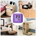 Digital Alarm Clock with Snooze LED Night Light for Bedroom,Small Desk Bedside Travel Clocks Display Time Date,Purple. 