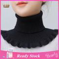 Pullover Warm Neck Protection Cozy Turtleneck Knitted Sweater with Shoulder Winter Warmth for Southeast Asian Fashionistas Solid Color Scarf. 