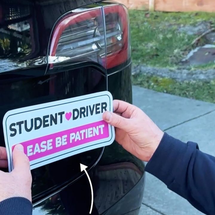 Student Driver Sticker Removable No Paint Damage - Non Magnetic Stickers for Car Windows Student Driver Signs f