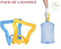 Pack of 2 Water Bottle Handles for 19L Drinking Water Bottles Yellow and Blue. 