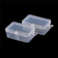 2pcs Rectangle Transparent Plastic Storage Box Small Parts Box. 