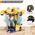 Transformation Car Toy Lamborghini Car Robot for Kids, RC Car One Button Transforms into Robot, Remote Control Transforming Robot for boy girl kids. 