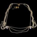 Handmade Bridal Rhinestone Shoulder Necklace Chain for Women Wedding Crystal Body Shoulder Jewelry Statement Necklace Gift. 