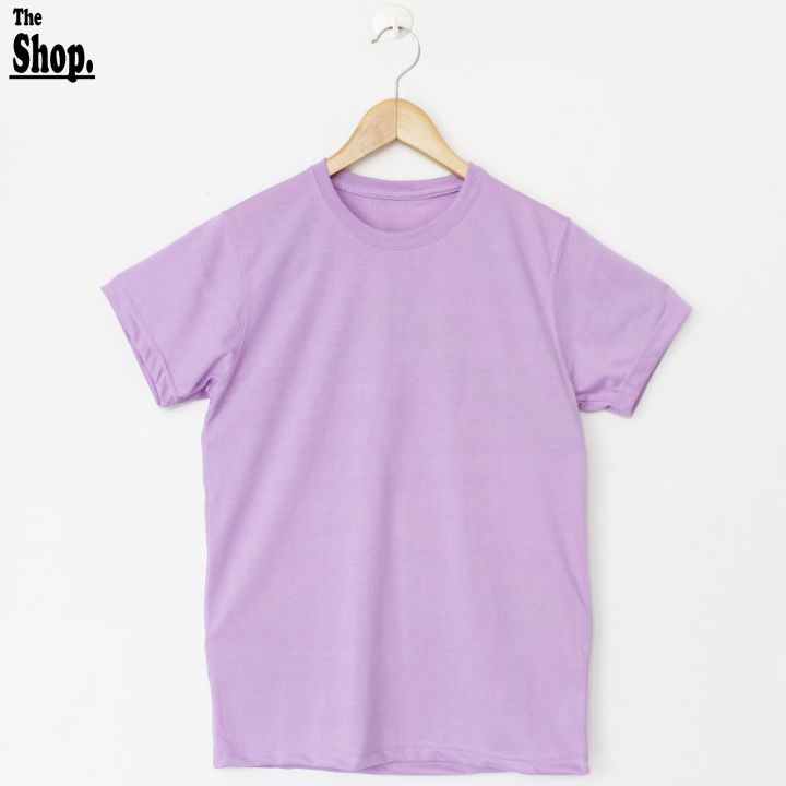 The Shop Basic Round Neck Half Sleeves Light Purple T Shirt For - Main Image
