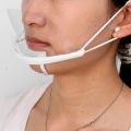 Hygiene Mouth Shield Transparent Mouth Shield Beauty Chef Waiter Protective Mask Reusable Visible Splash Proof Mask Mouth Cover. 