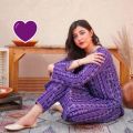 Stitched Chunri 2-Piece Suit for Women and Girls, Steam Printed Linen Dress with Trouser, Available in S-XL. 