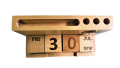 Wooden Calendar Forever with Clock, Pen Holder and Visiting Card Holder. 