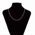 XP Jewelry --( 45 cm * 3 mm) 18 k Gold Plated Screw Thread Chain Necklaces for Men Women Fashion Jewelry Nickel free. 
