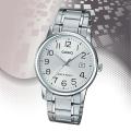 Original Casio - MTP-V002D-7BUDF - Stainless Steel Watch for Men. 