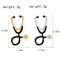 Stethoscope Brooches Doctor Nurse Medical Jewelry Enamel Pin. 