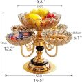 Crystal plates fruit bowl multilayer snacks platters and trays Modern Rotate 360 degrees Snack candy tray dry fruit plate. 