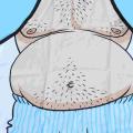 1 Pc Apron Durable Professional Wacky Novelty Belly Man Printed Apron for Grilling Home Cooking Kitchen. 