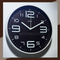 Wall Clock silent for bedroom high quality movement round simple elegant for kids and office room 10.5 Inch Non Ticking Quartz Plastic Frame Glass Face. 