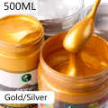 500ML Gold - Acrylic Paint Wall Painting Hand Painted Dedicated DIY Paint Waterproof Does Not Fade Silk Screen Supplies. 