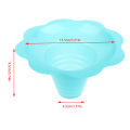 4Pcs 450ML Colorful Shaved Ice Cups Flower Shaped Snow Cone Cups Leak Proof Plastic Slush Snack Ice Cream Bowls. 