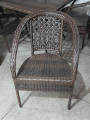 Iron Chairs/ Irone Furniture Chair & Rattan Wicker With Caution Seat. 