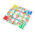 Flying Chess Set, 3 in 1 Educational Flying Chess Game Foldable Chessboard Plastic Portable with Dice for Party for Leisure. 