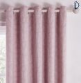 Fancy Leaves Jacquard Lined Curtains  Baby Pink Curtain Set with Ring  Pair packed window curtain for room. 