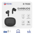 Ronin R-7030 Earbuds, Environmental Noise Cancellation with IPX4 Water Resistance, Stereo Sound, and Long Battery Life, Heavy Bass, High-Quality Sound & Quad-Mic for Clear Calls, The Perfect Balance of Clarity and Bass. 