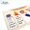 School Timetable A4 Size Laminate With Board Marker wall planner. 