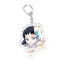 Keyring Two-sided Decorative Acrylic Demon Slayer Anime Keychain for Gift. 