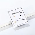 Minimalist Ball Earrings Set Stainless Steel Jewelry Accessory 2 3 Holds Lobe Piercing Stud Ear Rings for Men Women Girls Unisex. 
