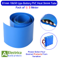 1 ~ 3 Meter Width 81mm Blue 18650 Lipo Battery Packing PVC Heat Shrink Tube Pack Insulated Film Wrap lithium Case Cable Sleeve by Electrica. 