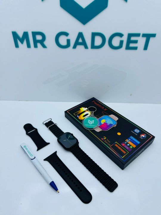 T watch X series 10  Smart Watch for men And Women Bluetooth calling Full Touch Screen Digital smart Watch With 2 Straps