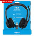 Logitech H390 Wired USB Headset for PC/Laptop - Noise-Canceling Microphone, Comfort Over-Ear, Budget-Friendly Stereo Headphones, Ideal for Work & Reviews - Best Price & Quality. 
